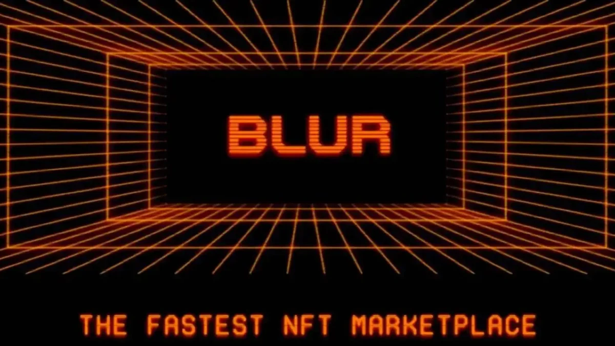 Blur NFT marketplace neon orange logo