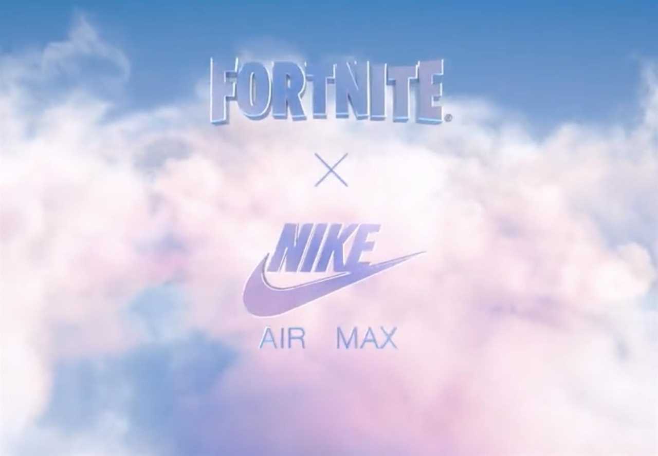 A screenshot of the Fortnite x Nike Air Max logo. 