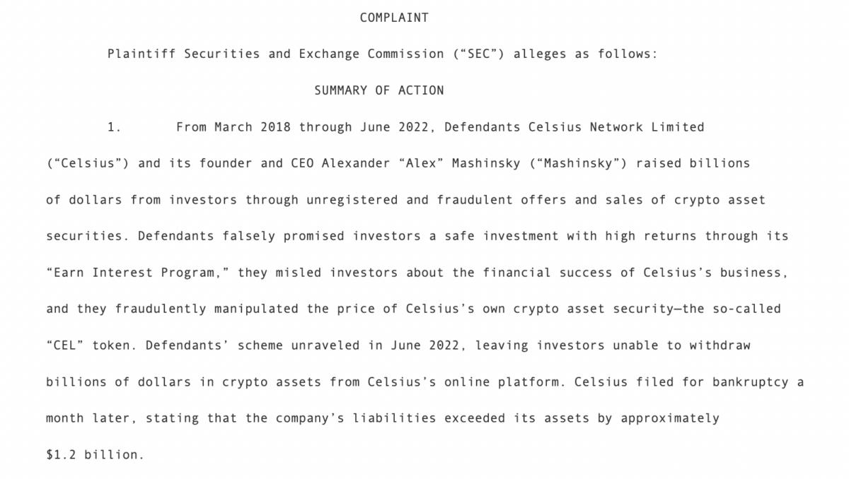 Former Celsius CEO Arrested, Sued by SEC for Securities Fraud 