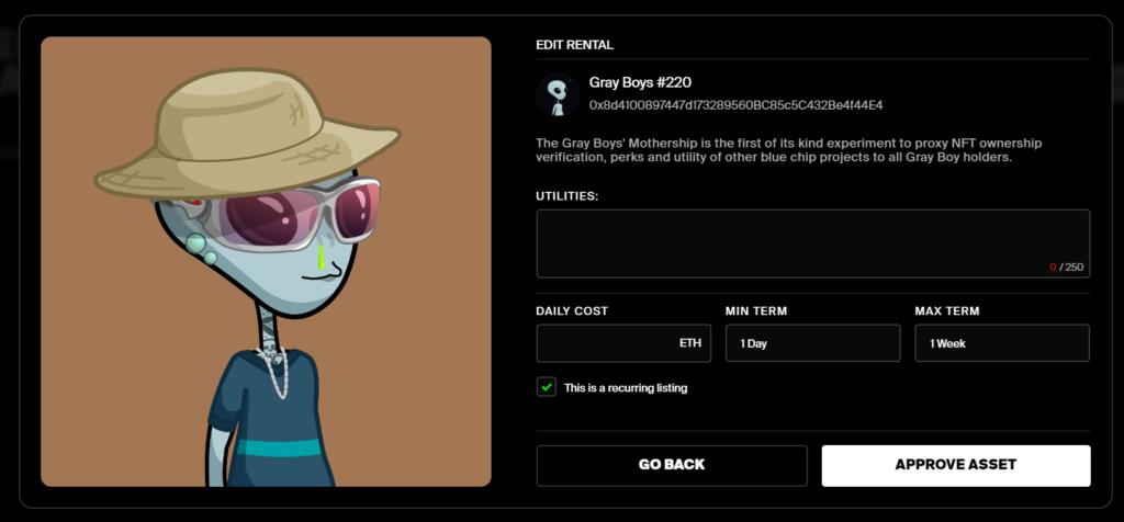 Rent and Borrow NFTs in the Gray Boys Proxy Marketplace