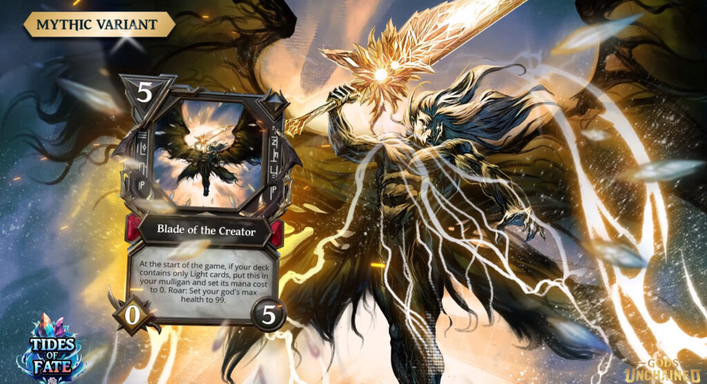 Mythic variant card for Gods Unchained