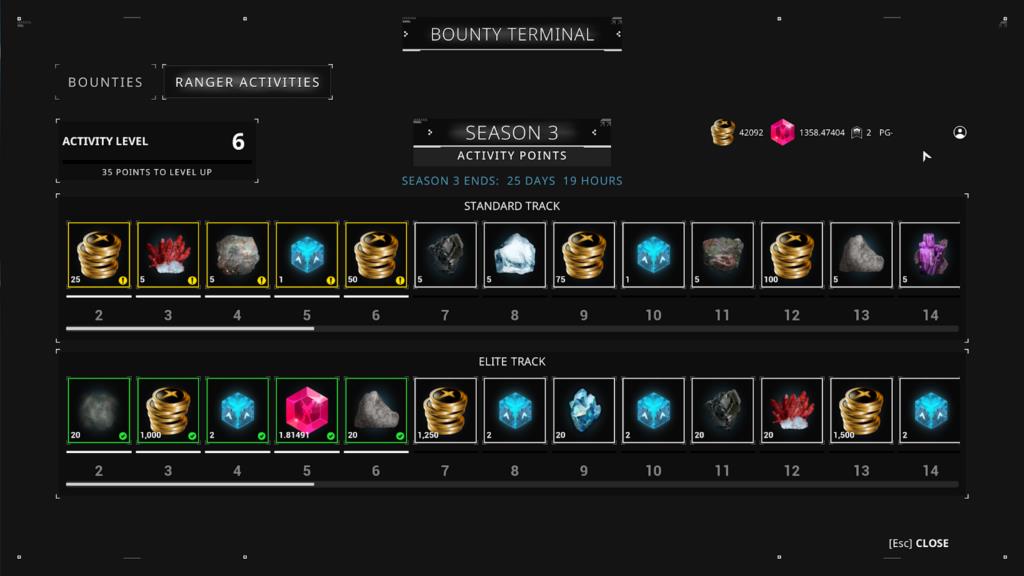 Phantom Galaxies battle pass system