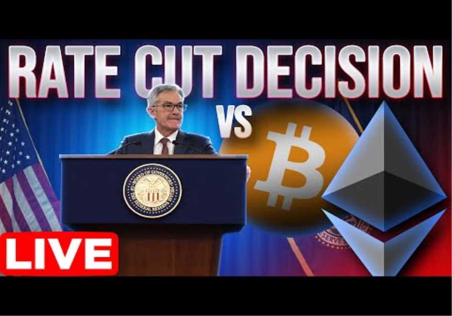 Fed Meeting LIVE🔴Jerome Powell Rate Cut Decision vs Crypto Market🚨