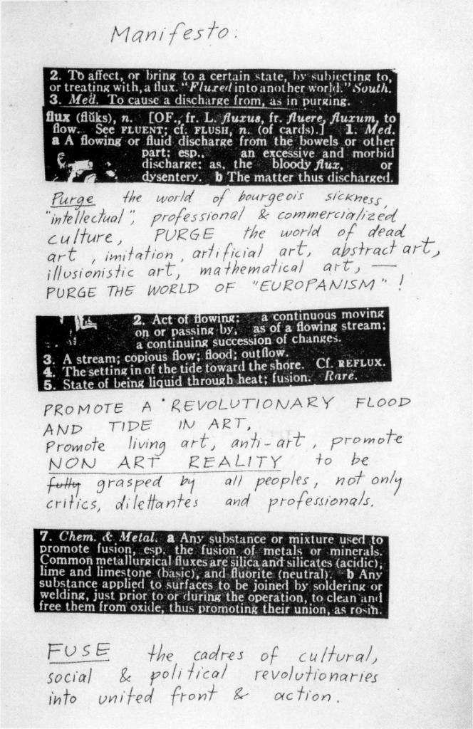Fluxus Manifesto, 1963