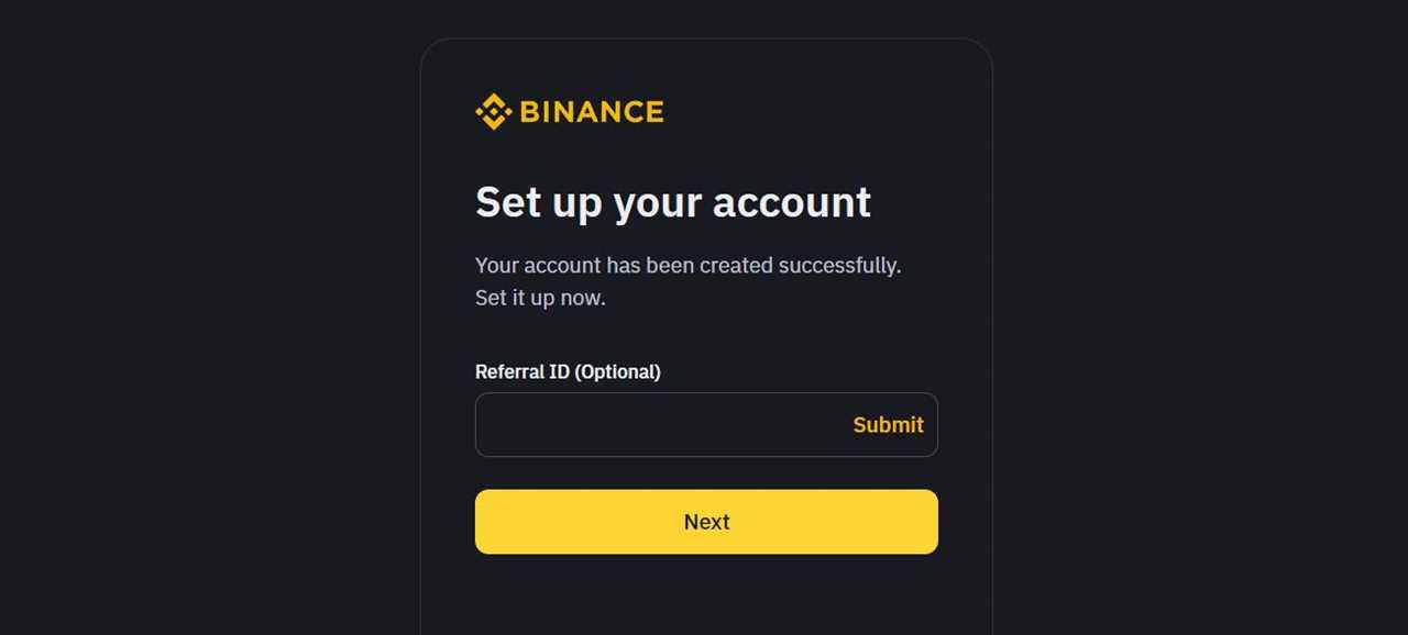 Sign Up with a Binance referral ID