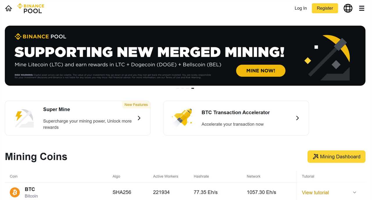 Binance Pool 
