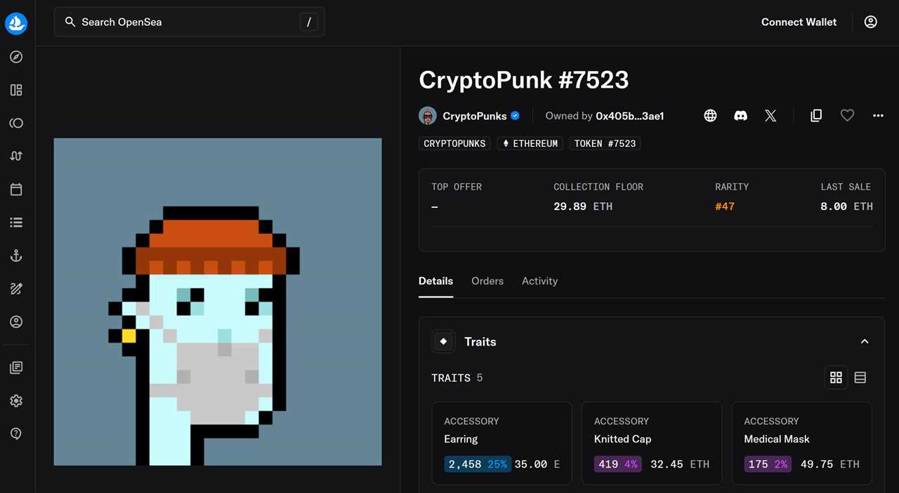 CryptoPunk #7523 – $11.75 Million