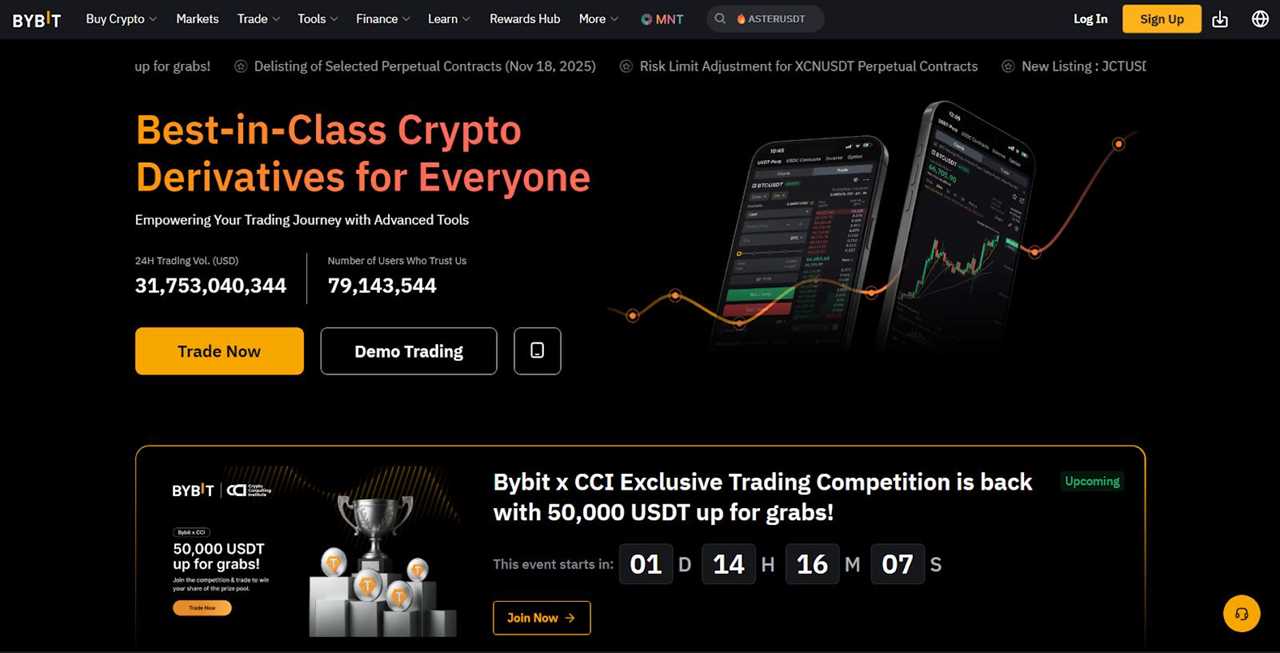 Bybit – Best for Advanced Derivatives Trading and User-Friendly Interface