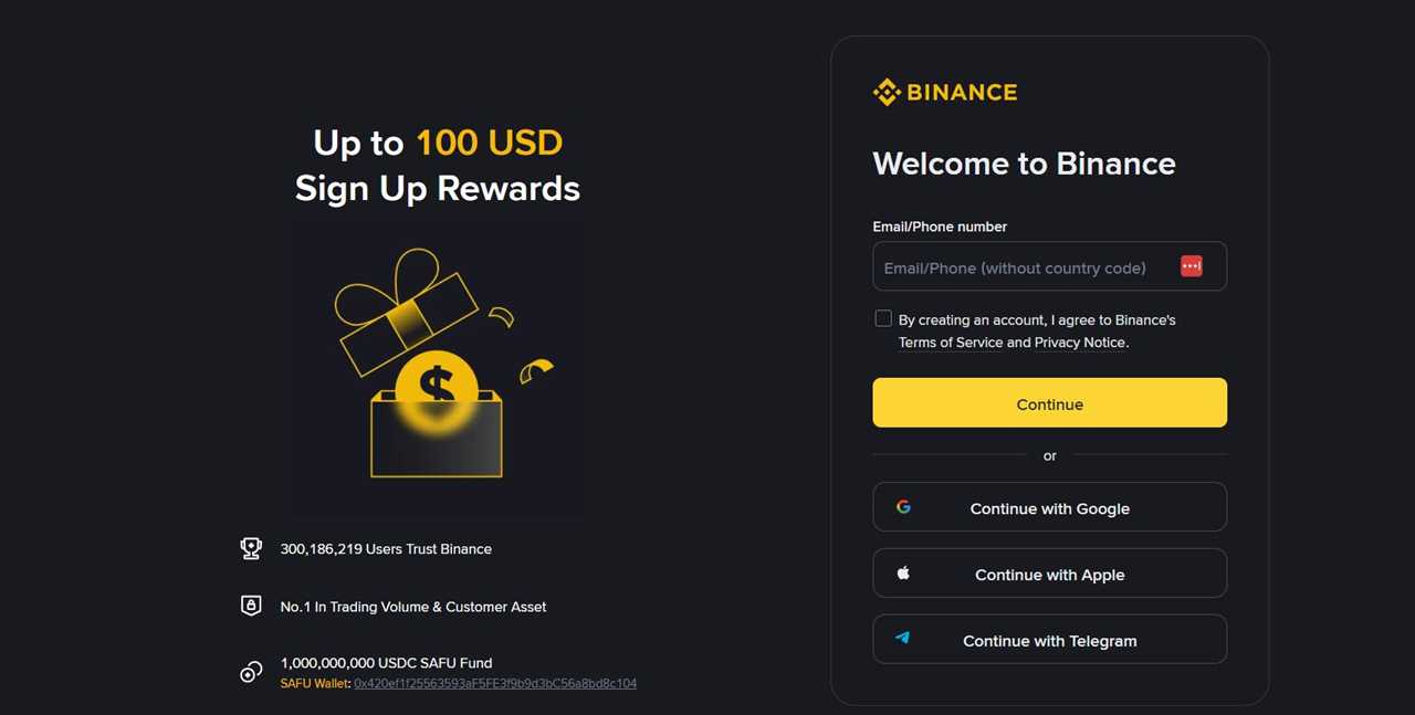 Register on an exchange