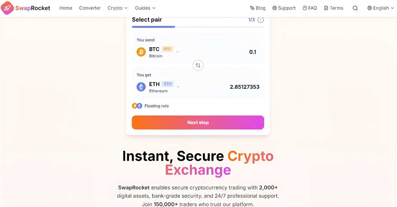 SwapRocket - No KYC Crypto Exchange