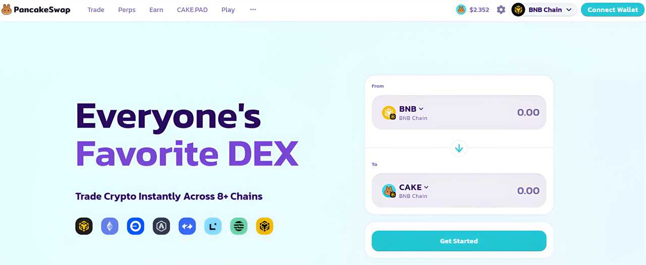 PancakeSwap - No KYC Crypto Exchange