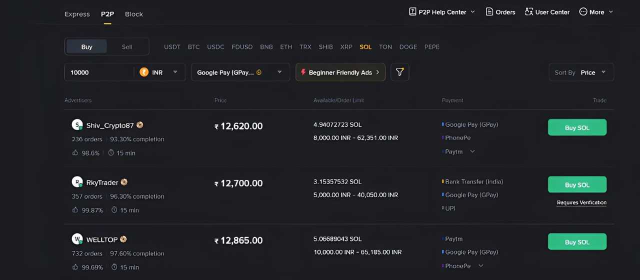 Buy Solana with Google Pay / PayPal / Apple Pay