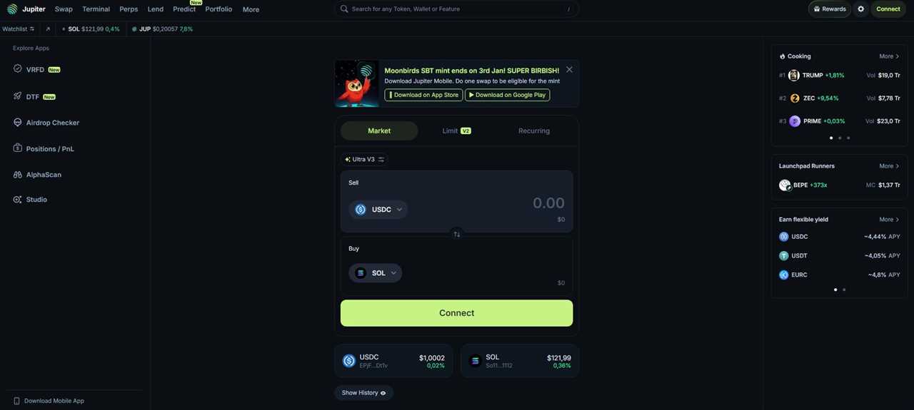 Buy Solana on Jupiter