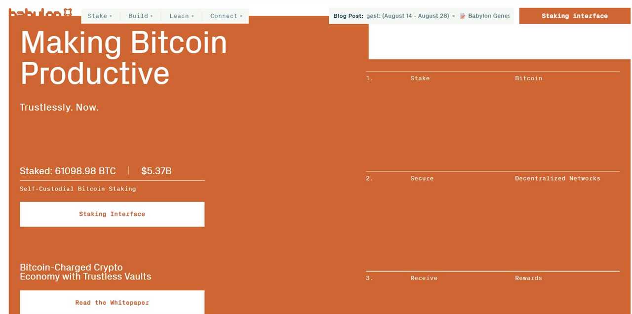 Babylon Labs Staking Platform