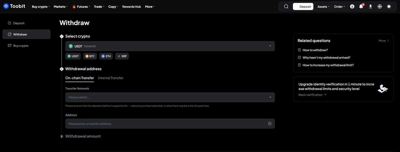 How to Withdraw on Toobit?