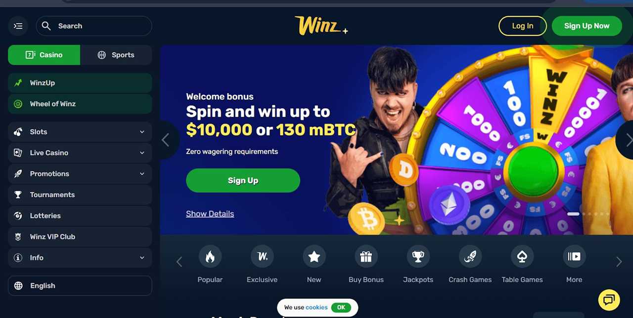 Winz.io - Best Cardano Casinos