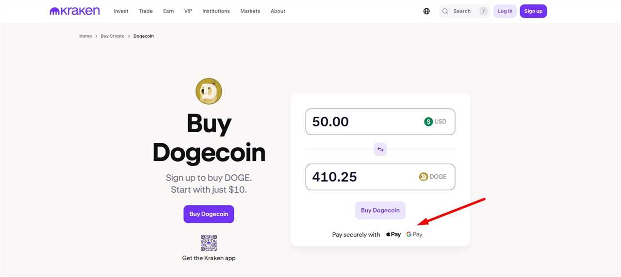 Buy DOGE via Google Pay/Apple Pay