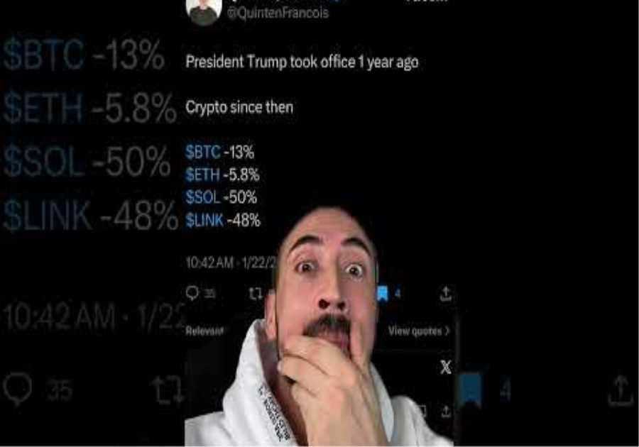 CRYPTO PRICES AFTER TRUMPS 1ST YEAR