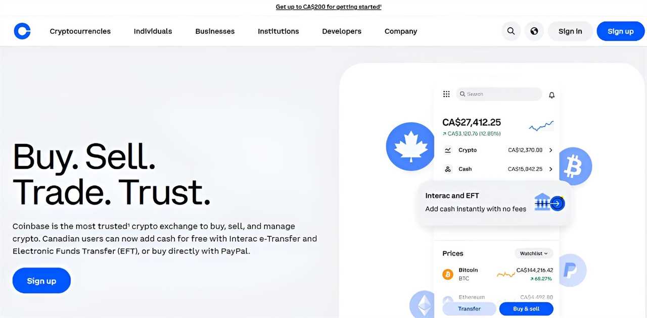 Coinbase - Best Crypto Exchanges in Canada