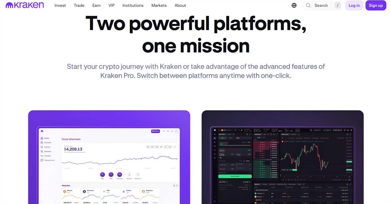 Kraken Pro - Best Crypto Exchanges in Canada