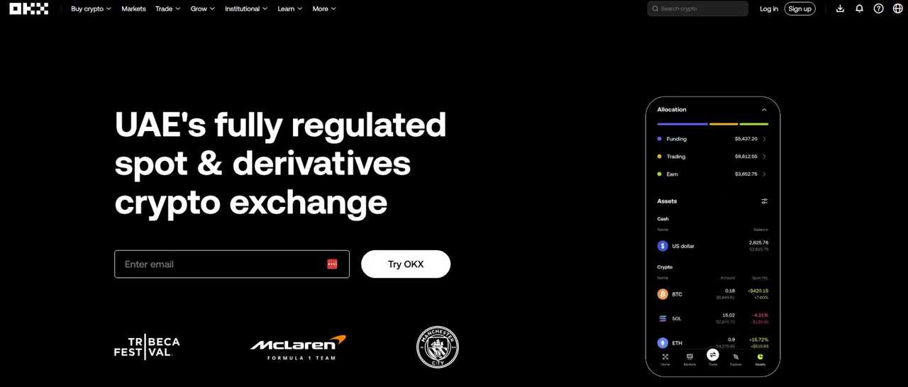 OKX - Best Crypto Exchanges in UAE