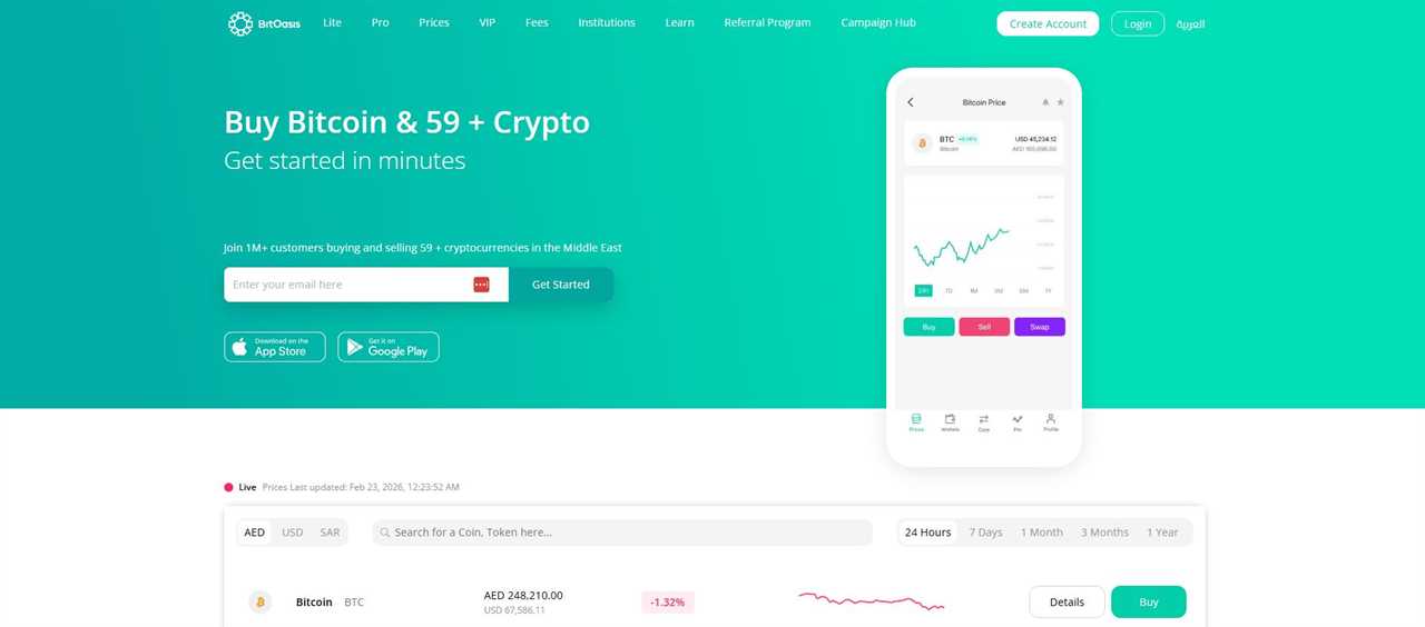 BitOasis - Best Crypto Exchanges in UAE