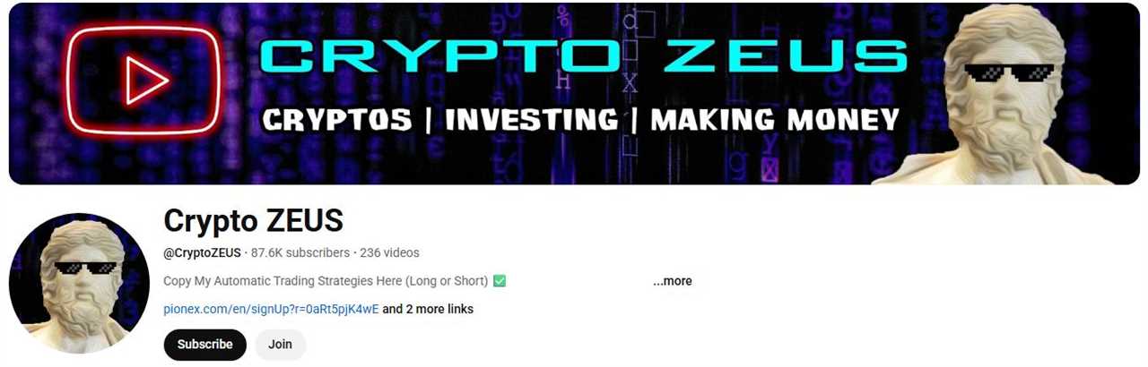 Crypto ZEUS - Best Crypto YouTube Channels