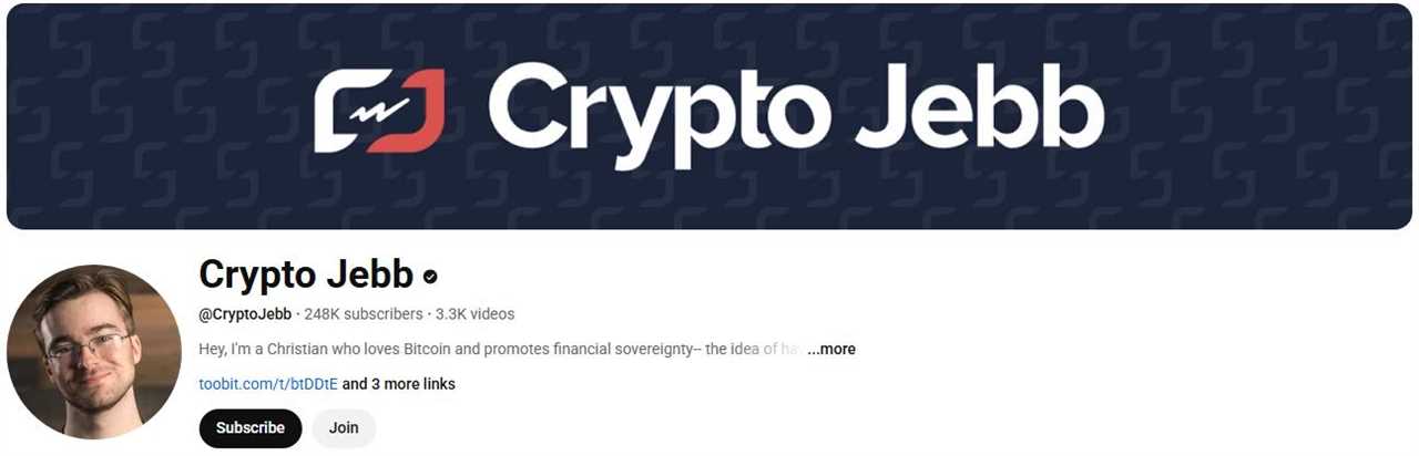Crypto Jebb - Best Crypto YouTube Channels