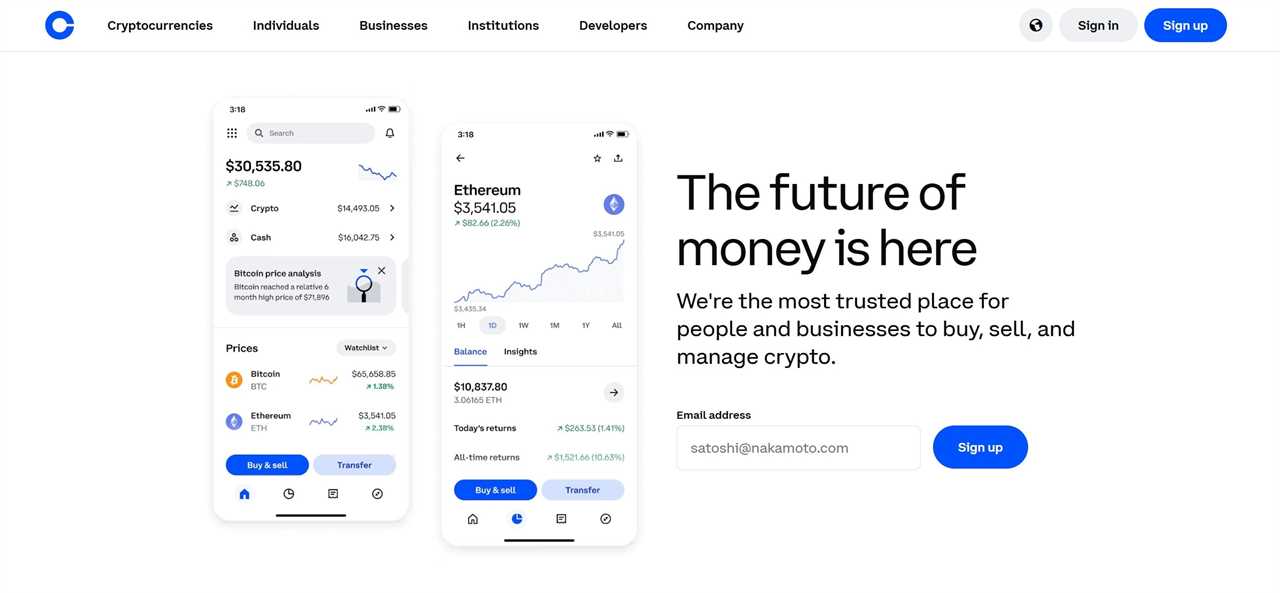 Coinbase - Best for beginners and secure trading