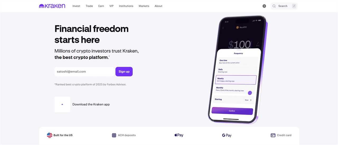 Kraken - Best for advanced traders and margin trading