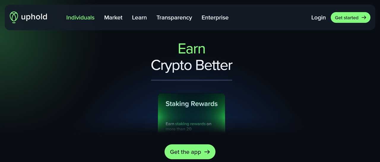 Uphold - Best for multi-asset trading and cross-asset transfers