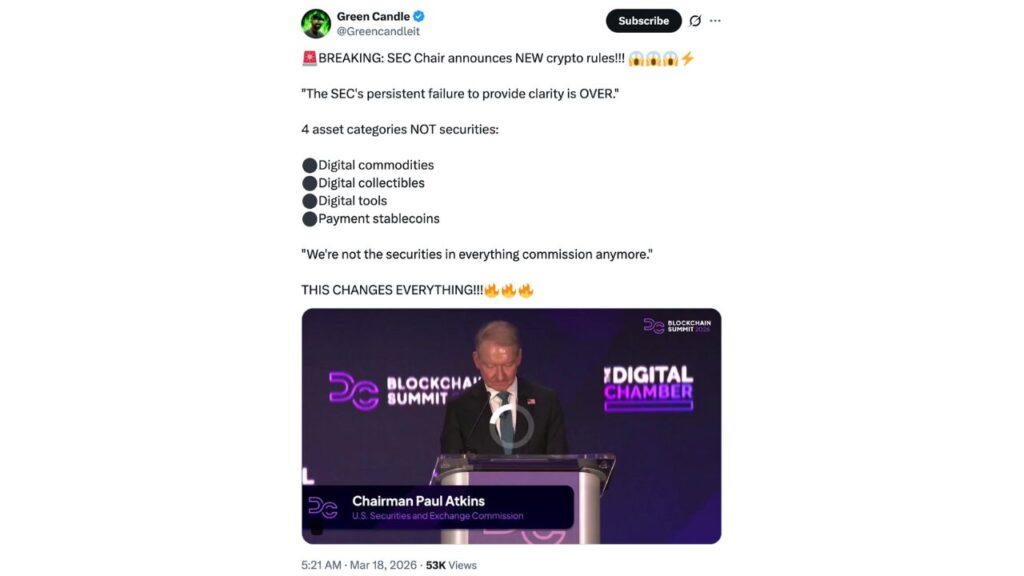 SEC, CFTC Declare Ethereum, Solana and 14 Cryptos Not Securities