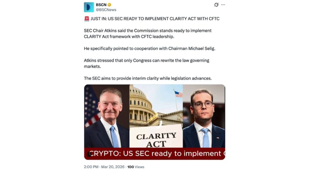 SEC, CFTC Declare Ethereum, Solana and 14 Cryptos Not Securities