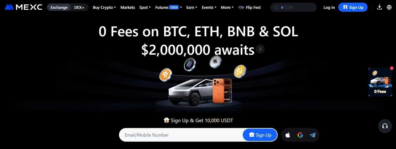 MEXC: Best for Low Fees and Perpetual Futures Variety