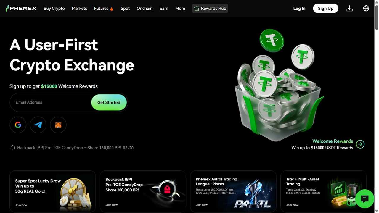 Phemex: Best for Low Fees for Derivatives