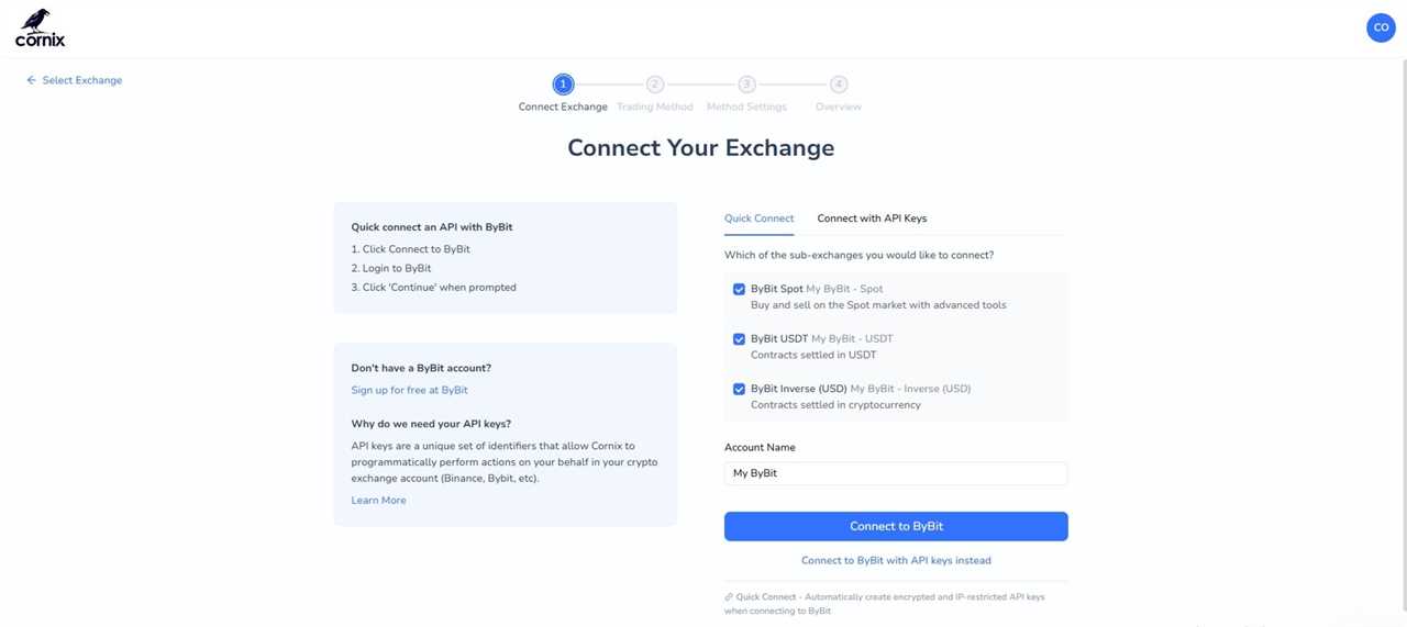 Step 2: Connect Your Exchange Account