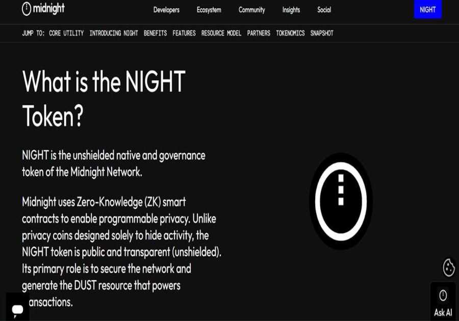 What Is Midnight (NIGHT)? Exploring the Token Powering Cardano’s Privacy Network
