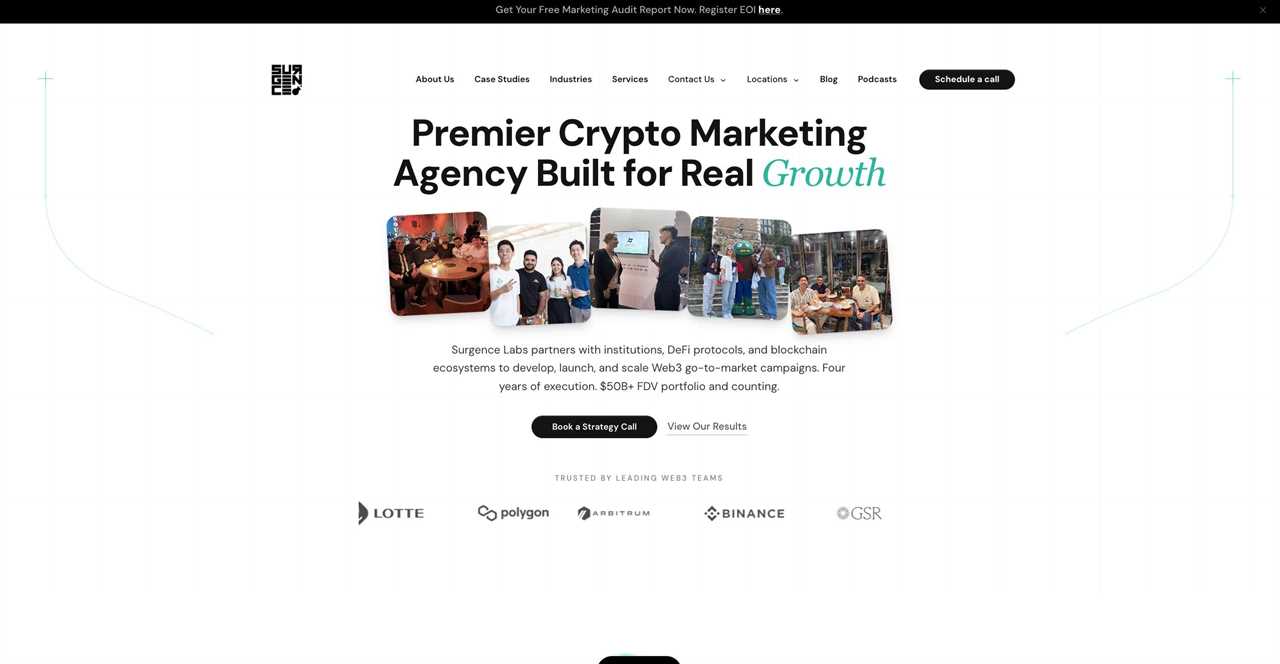 Surgence Labs - Best Crypto Marketing Agencies