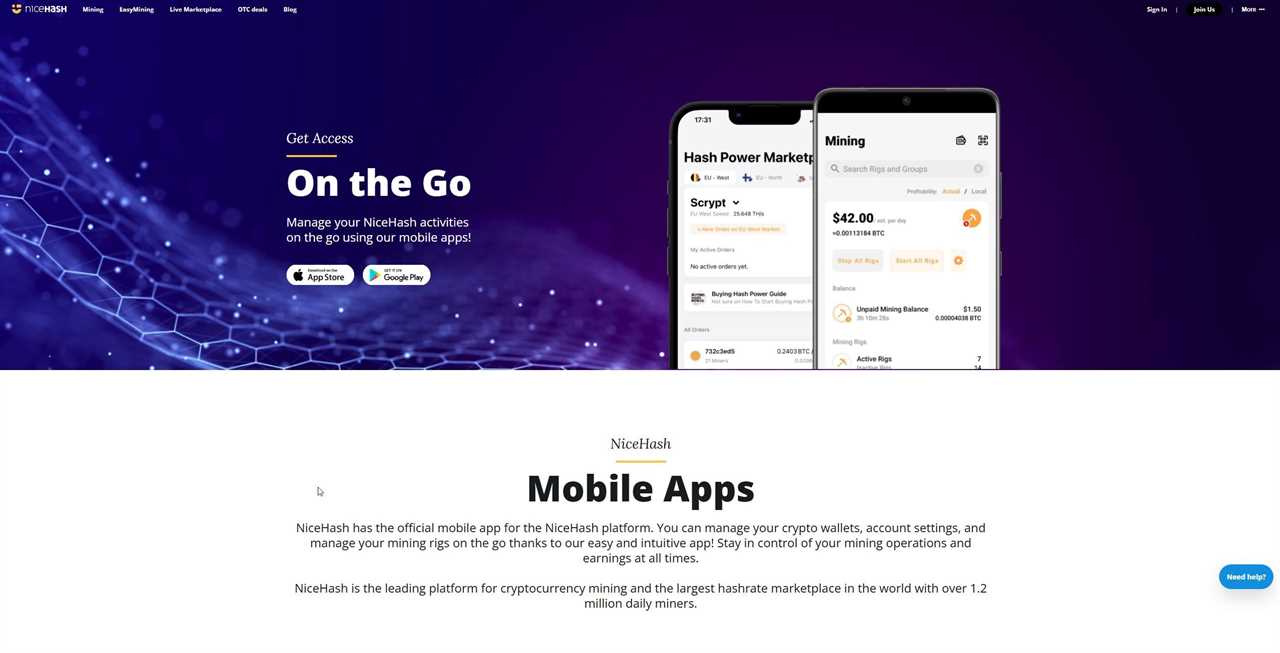 NiceHash Mobile – Best for Remote Management