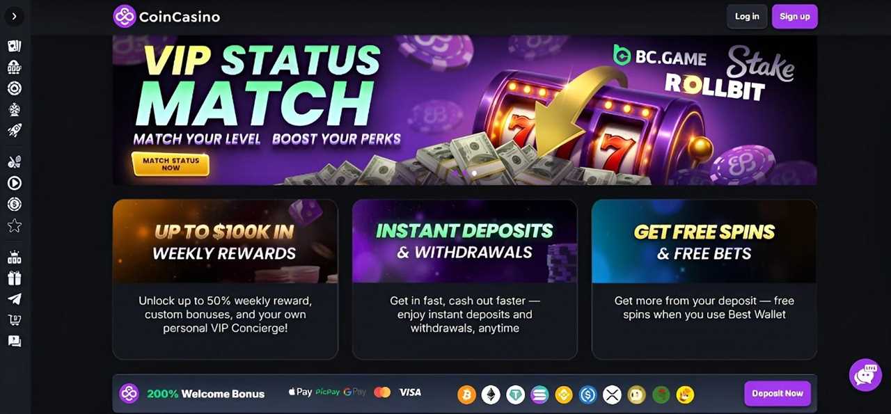 CoinCasino - Best for welcome bonuses