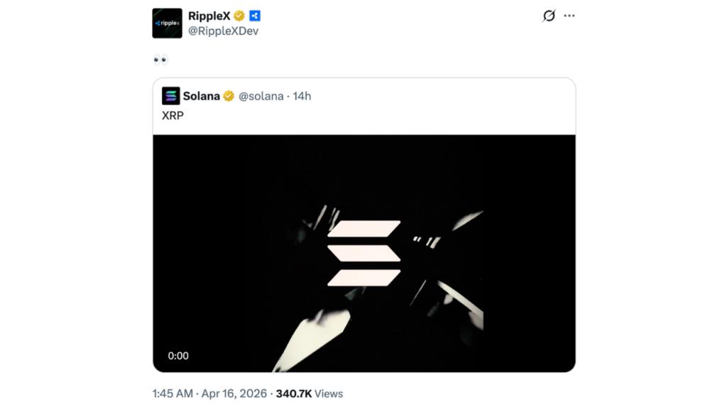 Ripple also reacted to the post