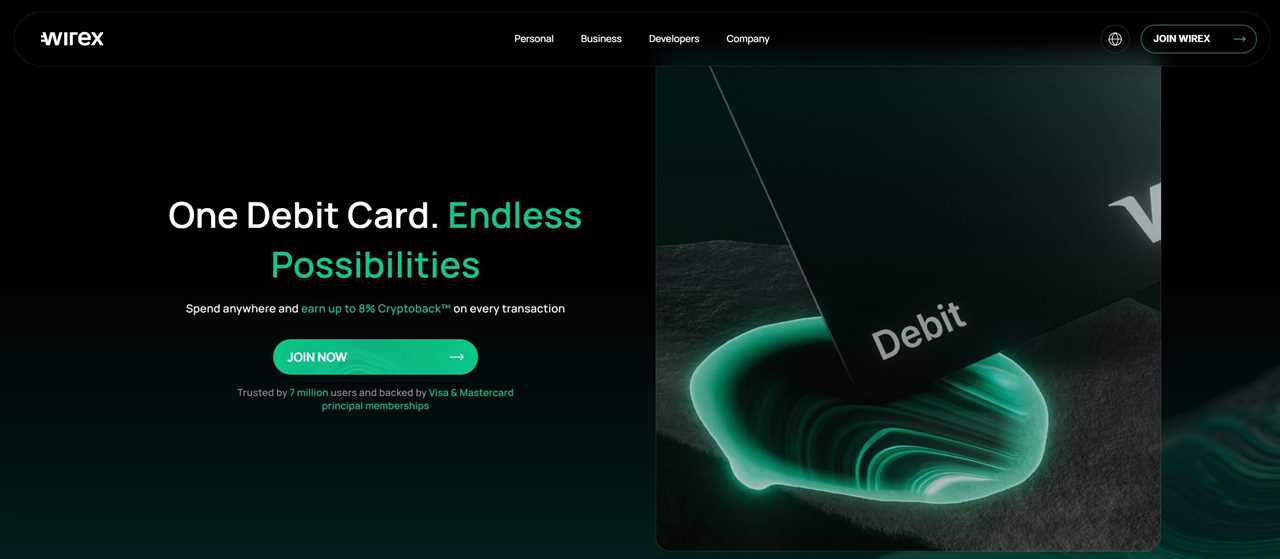 Wirex Card  - Best for Multi-Currency Crypto Spending